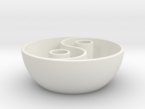 Yin Yang vessel in White Natural Versatile Plastic