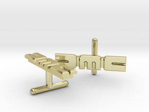 2 X DMC Cufflinks Version 2 in 18k Gold Plated Brass