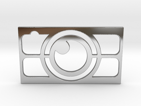 Camera Business Card in Fine Detail Polished Silver