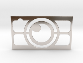 Camera Business Card in Rhodium Plated Brass