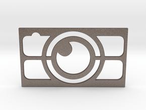 Camera Business Card in Polished Bronzed Silver Steel