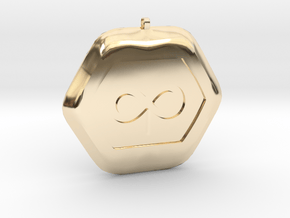 [The 100] City of Light Chip Pendant in 14k Gold Plated Brass