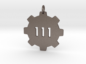 vault 111 pendant  in Polished Bronzed Silver Steel