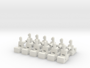 1/500 Phalanx CIWS (x12) in White Natural Versatile Plastic