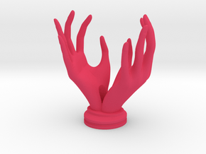 "Hands" Stand For Pendants/Rings in Pink Processed Versatile Plastic