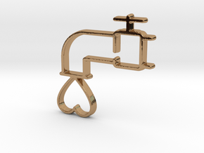 Love Tap Pendant - Amour Collection in Polished Brass