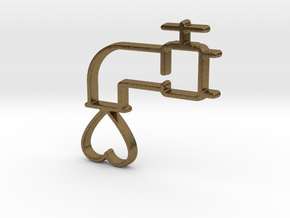 Love Tap Pendant - Amour Collection in Natural Bronze