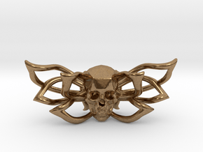 Bow tie The Skull /brooch in Natural Brass