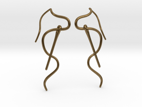 Needle And Thread Earrings in Natural Bronze