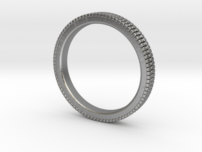 Ø19.39 mm Glitter Ring/Ø0.763 inch in Natural Silver