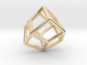  0463 Trapezohedron E (01) #001 in 14k Gold Plated Brass