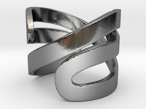 NEVER ENDING RING Size 7 in Fine Detail Polished Silver