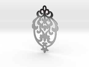 BlakOpal Victorian Damask Earring in Fine Detail Polished Silver