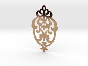 BlakOpal Victorian Damask Earring in Polished Brass