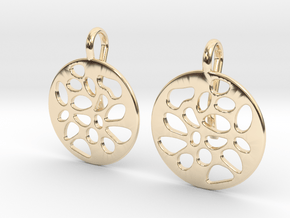 PIERCED EARRINGS in 14k Gold Plated Brass