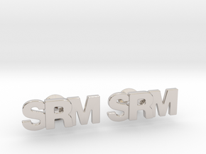 Monogram Cufflinks SRM in Platinum