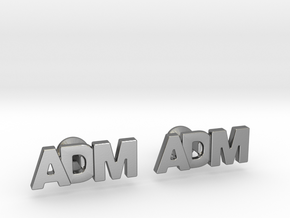 Monogram Cufflinks ADM in Polished Silver