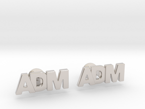 Monogram Cufflinks ADM in Platinum