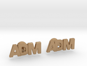 Monogram Cufflinks ADM in Polished Brass