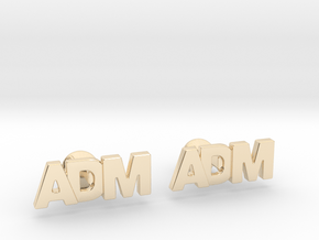 Monogram Cufflinks ADM in 14k Gold Plated Brass
