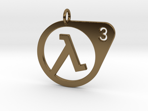 Half Life 3 Confirmed Pendant in Polished Bronze