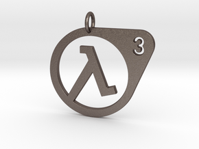 Half Life 3 Confirmed Pendant in Polished Bronzed Silver Steel