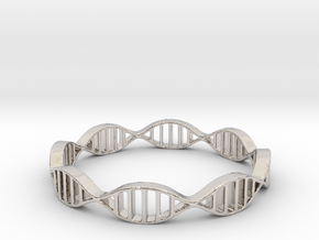 DNA 8x size 12 Ring Size 12 in Rhodium Plated Brass