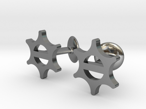 Cufflinks-Snowflake in Polished Silver