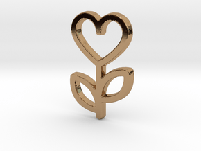 Love Rose Pendant - Amour Collection in Polished Brass