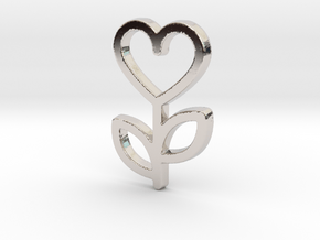 Love Rose Pendant - Amour Collection in Rhodium Plated Brass