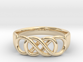 Double Infinity Ring 14.5mm Size3-0.5 in 14K Yellow Gold