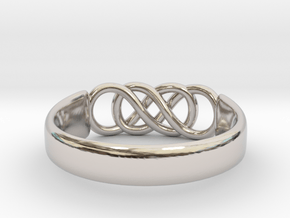 Double Infinity Ring 14.9mm Size4 in Platinum