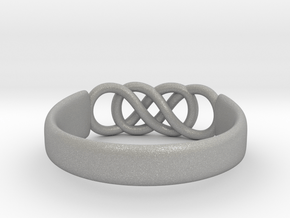 Double Infinity Ring 14.9mm Size4 in Aluminum