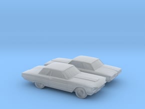 1/160 2x 1964 Ford Thunderbird in Tan Fine Detail Plastic