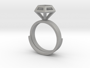 Diamond Ring US 7 3/4 in Aluminum