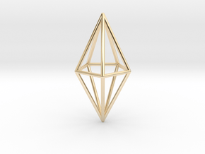 Pendant 'Crystal' in 14k Gold Plated Brass