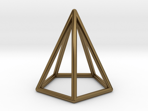 Pyramid Pendant in Polished Bronze