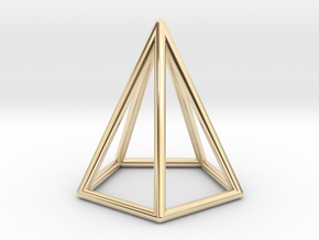 Pyramid Pendant in 14k Gold Plated Brass