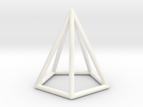 Pyramid Pendant in White Processed Versatile Plastic