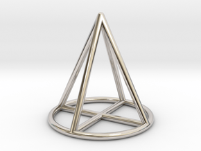 Cone Geometric Pendant in Platinum