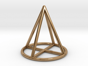 Cone Geometric Pendant in Polished Brass