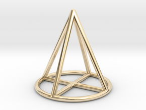 Cone Geometric Pendant in 14k Gold Plated Brass