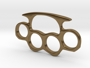 Brass Knuckles Miniature in Polished Bronze