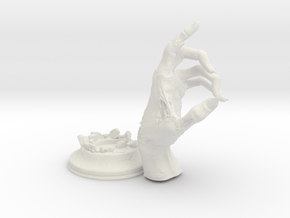 Zombie Hand 3dPrint in White Natural Versatile Plastic