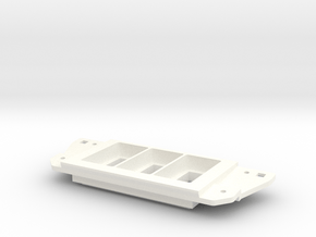Narrow 3 Switch Plate Compatible for Toyota Tacoma in White Processed Versatile Plastic
