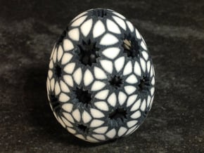 Mosaic Egg #7 in Aluminum