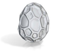 DRAW geo - alien egg in White Natural Versatile Plastic: Small