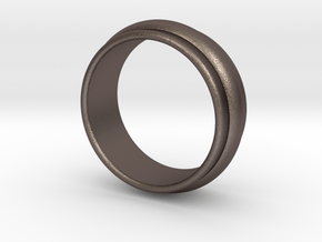 Ø 19.62 Mm Classic Beauty Ring Ø 0.772 Inch in Polished Bronzed Silver Steel