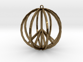 Global Peace Pendant deSign in Polished Bronze