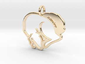 Puppy Love Pendant in 14K Yellow Gold
